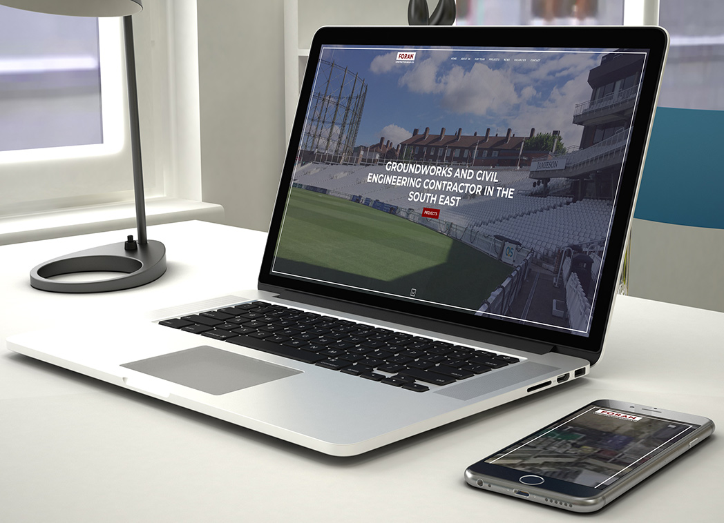 Foran Website on screen